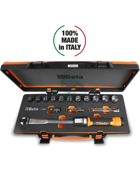 Set Chiave Dinamometrica A Scatto Zero Reset Reversibile Destrorsa 1/2" 20-100Nm Precisione ±3%