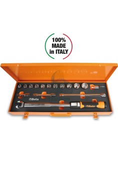 Set Chiave Dinamometrica A Scatto Zero Reset Reversibile Destrorsa 1/2" 40-200Nm Precisione ±3%