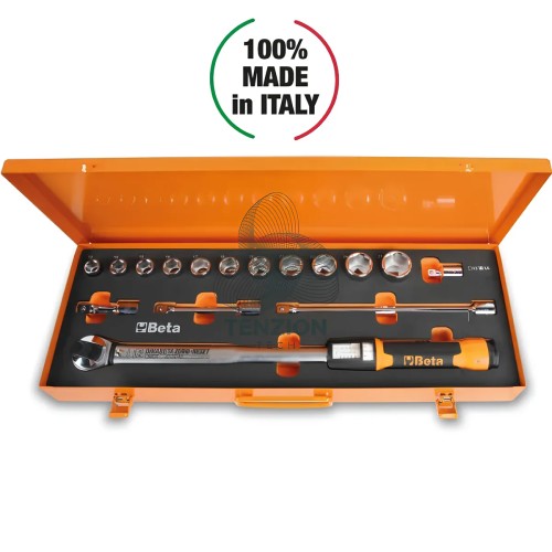 Set Chiave Dinamometrica A Scatto Zero Reset Reversibile Destrorsa 1/2" 40-200Nm Precisione ±3%