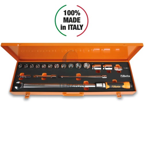 Set Chiave Dinamometrica A Scatto Zero Reset Reversibile Destrorsa 1/2" 60-300Nm Precisione ±3%