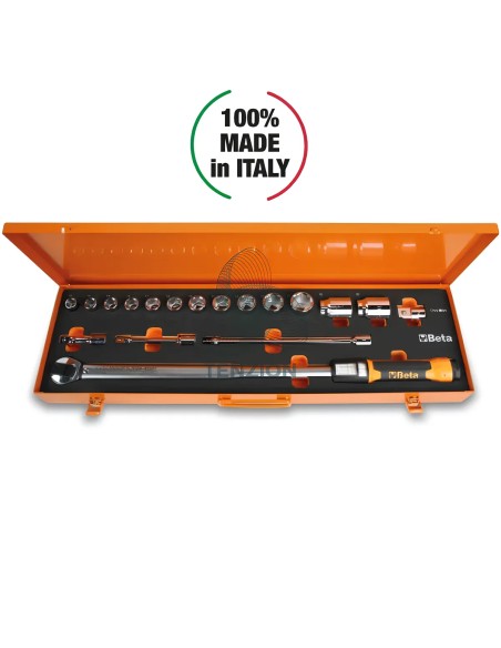 Set Chiave Dinamometrica A Scatto Zero Reset Reversibile Destrorsa 1/2" 60-300Nm Precisione ±3%