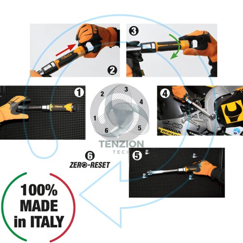 Chiave Dinamometrica A Scatto Zero Reset Destrorsa Sinistrorsa Precisione ±3%