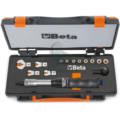 Set Barra Dinamometrica A Disinnesto Destrorsa Sinistrorsa Ø8mm 1/4" 1-5Nm Precisione ±6%