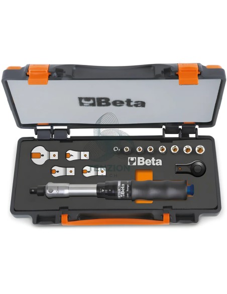 Set Barra Dinamometrica A Disinnesto Destrorsa Sinistrorsa Ø8mm 1/4" 1-5Nm Precisione ±6%