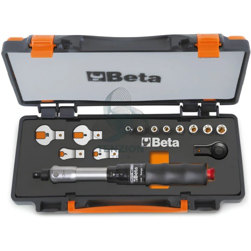 Set Barra Dinamometrica A Disinnesto Destrorsa Sinistrorsa Ø8mm 1/4" 2-10Nm Precisione ±6%