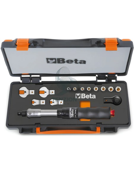 Set Barra Dinamometrica A Disinnesto Destrorsa Sinistrorsa Ø8mm 1/4" 2-10Nm Precisione ±6%