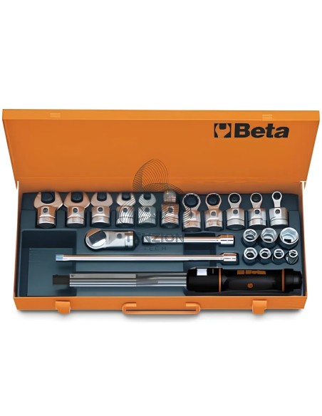 Set Barra Dinamometrica A Scatto Destrorsa Sinistrorsa Ø16mm 3/8" 20-100Nm Precisione ±3%