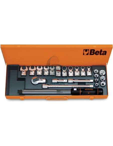 Set Barra Dinamometrica A Scatto Destrorsa Sinistrorsa Ø16mm 1/2" 40-200Nm Precisione ±3%