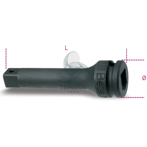 Prolunga Macchina Attacco Quadro Maschio Femmina 3/8" 75mm