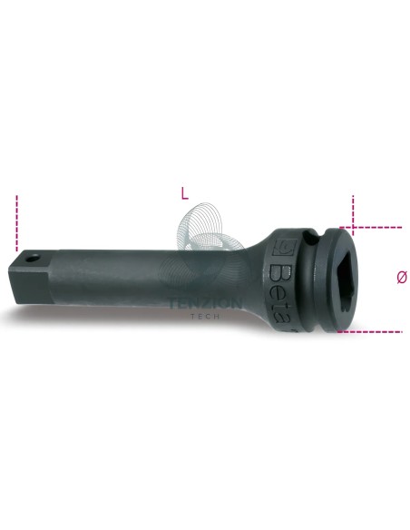 Prolunga Macchina Attacco Quadro Maschio Femmina 3/8" 75mm