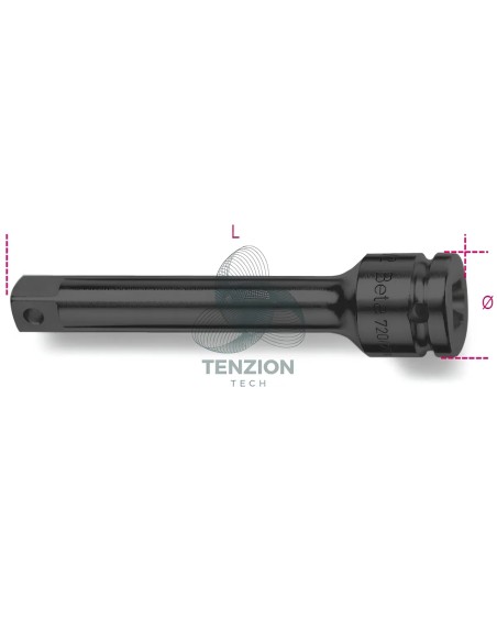 Prolunga Macchina Attacco Quadro Maschio Femmina 3/8" 125mm