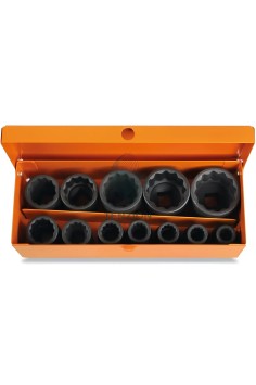 Set 12 Chiavi A Bussola Macchina Bocca Poligonale 1/2" 10-32mm