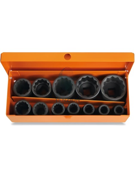 Set 12 Chiavi A Bussola Macchina Bocca Poligonale 1/2" 10-32mm
