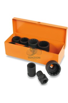 Set 12 Chiavi A Bussola Macchina Bocca Poligonale 1/2" 10-32mm 2