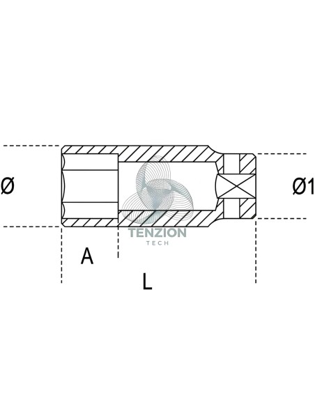 Chiave A Bussola Macchina Serie Lunga 1/2"