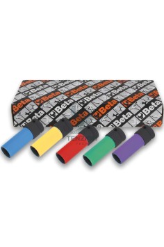 Set 5 Chiavi A Bussola Macchina Per Dadi Ruote Inserti Polimerici 1/2" 17-24mm