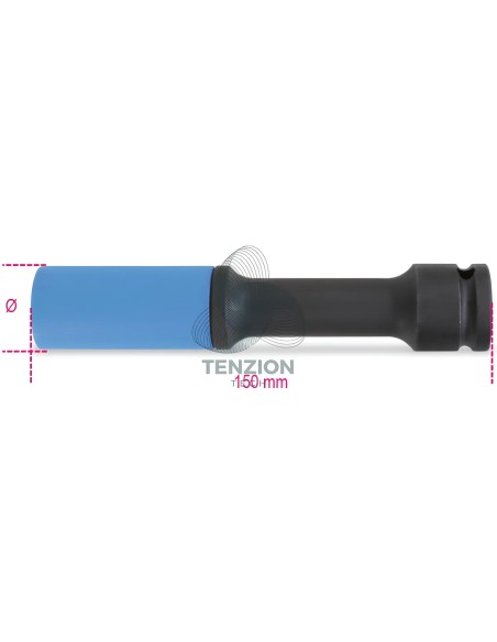 Chiave A Bussola Macchina Per Dadi Ruote Inserti Polimerici Serie Lunga 1/2"