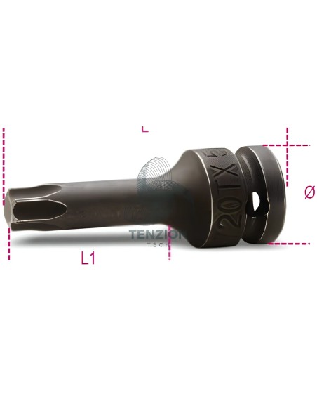 Chiave A Bussola Maschio Macchina Torx 1/2"