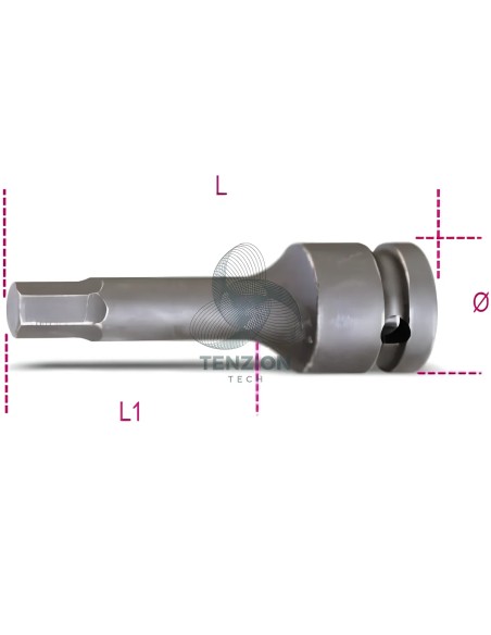 Chiave A Bussola Macchina Maschio Esagonale 1/2"