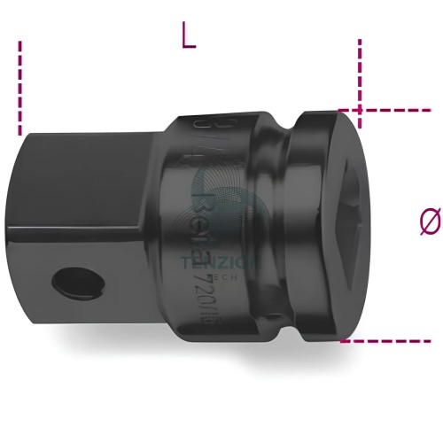 Raccordo Macchina Attacco Quadro Femmina 1/2" Maschio 3/4"