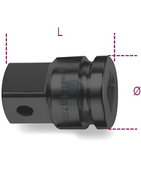 Raccordo Macchina Attacco Quadro Femmina 1/2" Maschio 3/4"