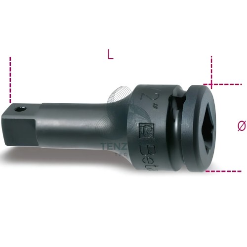 Prolunga Macchina Attacco Quadro Maschio Femmina 1/2" 75mm