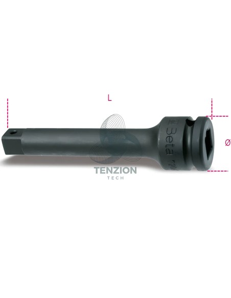 Prolunga Macchina Attacco Quadro Maschio Femmina 1/2" 125mm