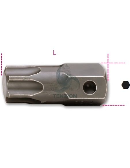 Inserto Macchina Maschio Torx Attacco 22mm