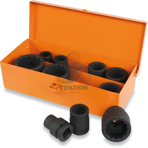 Set 10 Chiavi A Bussola Macchina Bocca Poligonale 3/4" 17-46mm