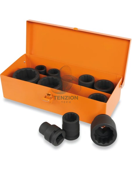 Set 10 Chiavi A Bussola Macchina Bocca Poligonale 3/4" 17-46mm