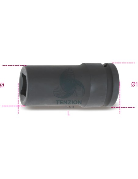 Chiave A Bussola Macchina Serie Lunga Per Dadi Ruote Isuzu 3/4"