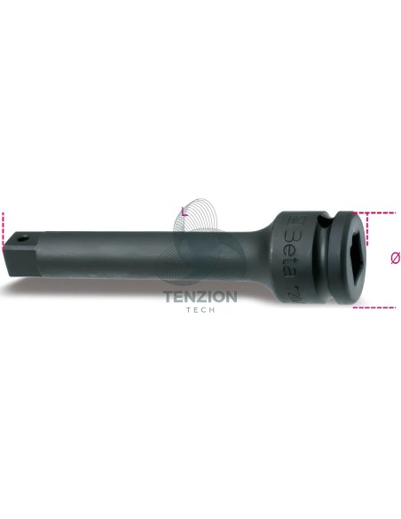 Prolunga Macchina Attacco Quadro Maschio Femmina 3/4" 250mm