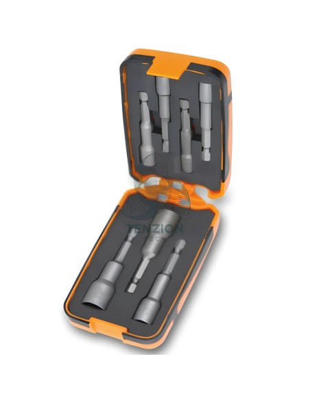 Set 7 Inserti Chiavi A Bussola Esagonale Magnetici 1/4" 5,5-13mm