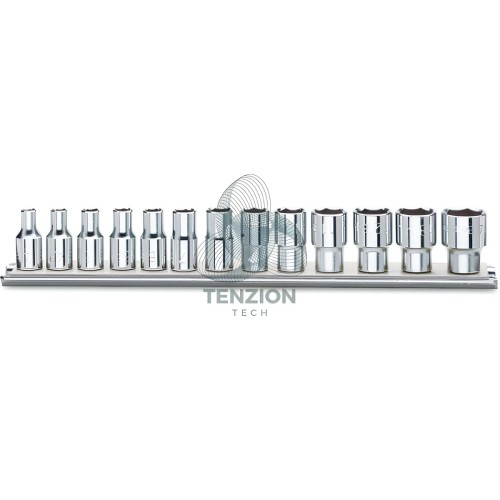 Set 13 Chiavi A Bussola Bocca Esagonale 1/4" 4-14mm