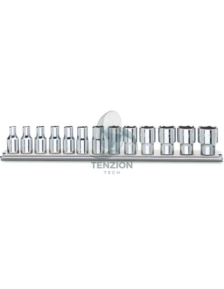 Set 13 Chiavi A Bussola Bocca Esagonale 1/4" 4-14mm