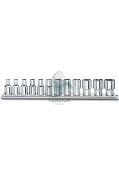 Set 12 Chiavi A Bussola Bocca Poligonale 1/4" 4-14mm