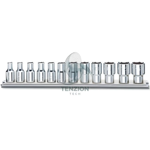 Set 12 Chiavi A Bussola Bocca Poligonale 1/4" 4-14mm