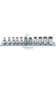 Set 11 Chiavi A Bussola Bocca Esagonale 1/4" 3/16"-9/16"