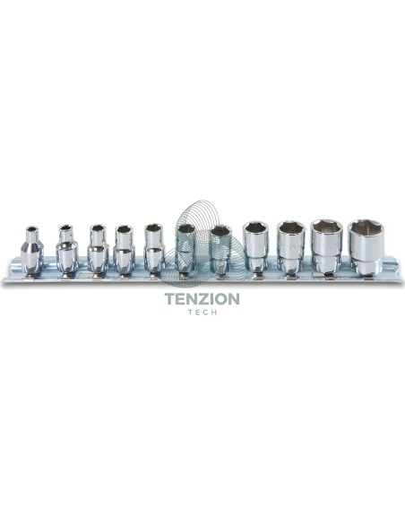 Set 11 Chiavi A Bussola Bocca Esagonale 1/4" 3/16"-9/16"