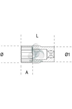 Chiave A Bussola Lunga Bocca Poligonale 1/4" 2
