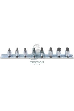 Set 8 Chiavi A Bussola A Giravite Maschio Esagonale 1/4" 2,5-10mm