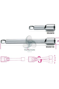Prolunga Con Attacco Quadro Angolare Maschio Femmina 1/4"
