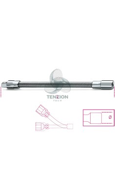 Prolunga Con Attacco Quadro Flessibile Maschio Femmina 1/4" 150mm