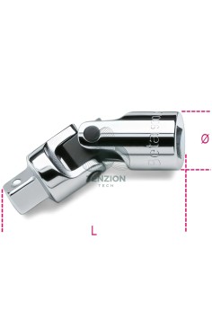 Snodo Con Attacco Quadro Maschio Femmina 1/4"