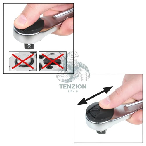 Cricchetto Reversibile Attacco Quadro Maschio 1/4"