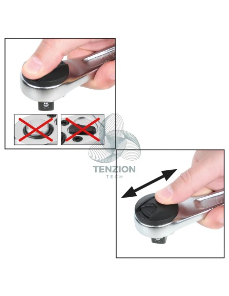 Cricchetto Reversibile Attacco Quadro Maschio 1/4"