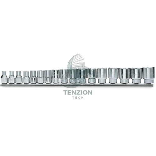 Set 17 Chiavi A Bussola Bocca Esagonale 3/8" 6-22mm