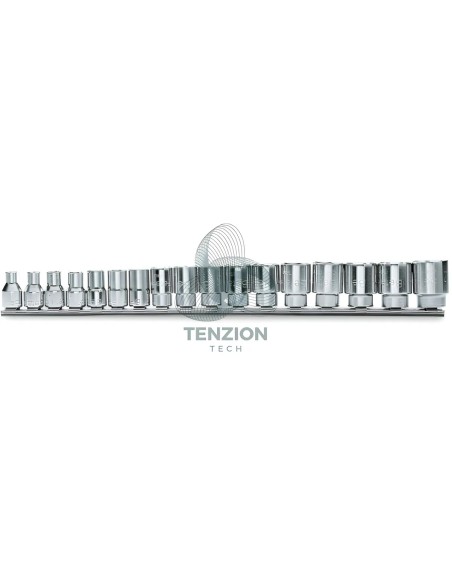 Set 17 Chiavi A Bussola Bocca Esagonale 3/8" 6-22mm