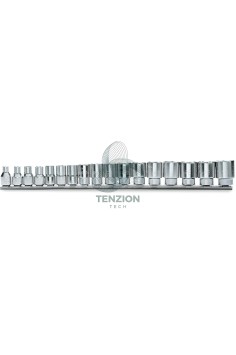 Set 17 Chiavi A Bussola Bocca Poligonale 3/8" 6-22mm