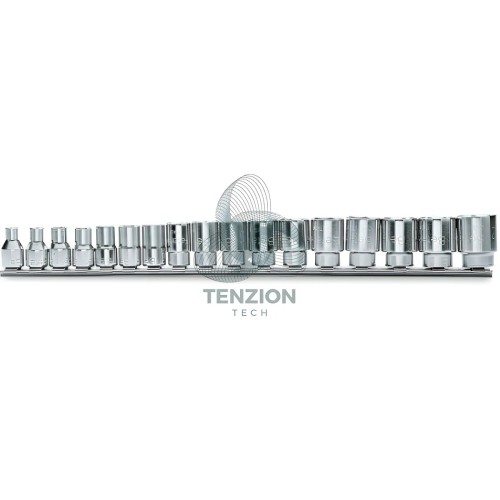 Set 17 Chiavi A Bussola Bocca Poligonale 3/8" 6-22mm